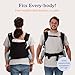 Beco Toddler Carrier (20-60 lbs) with Extra Wide Seat, 100% Cotton - Front-Carry & Backpack Style - Lightweight & Ergonomic Sling Carrier for Children from 18months - Metro Black