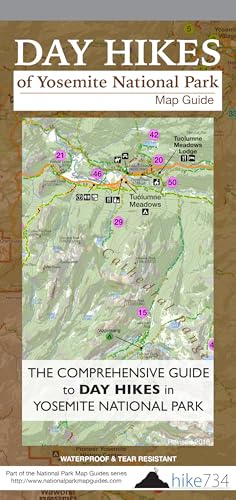 Day Hikes of Yosemite National Park Map Guide