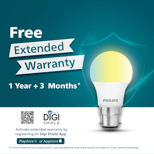 Image of Philips SceneSwitch 12W LED Bulb | 3-in-1 Light Modes CDL-NW-WW | B22 Base | Change Brightness with Wall Switch | Energy Efficient | Pack of 4