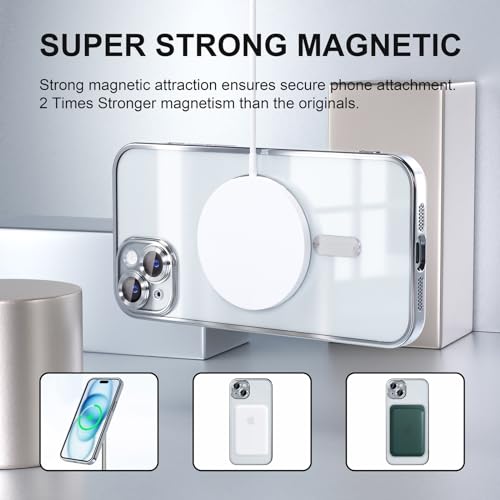 Image of Misea Magnetic for iPhone 15 Case Compatible with MagSafe Silver