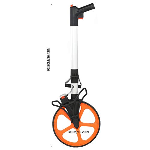 Greensen Strecken Messrad mit Griff, Meßrad Faltbares Entfernungsmessrad Präzisions Messrad Vermessungsrad Streckenmessrad Streckenmessgerät Baustellenmessrad Laufmessrad