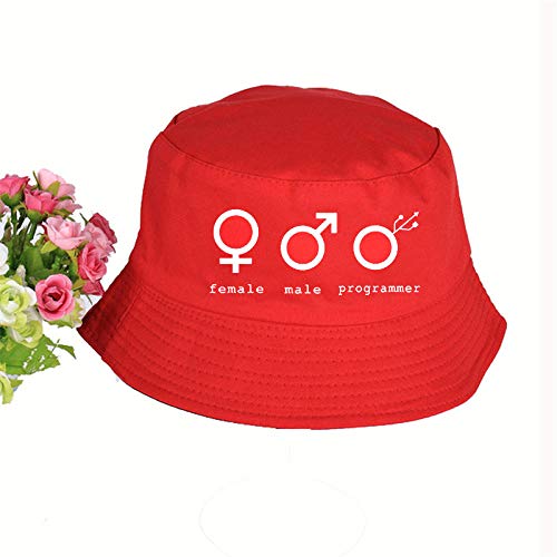 Preisvergleich Produktbild Axlgw Sonnenhut für Damen, männlich, programmierbar, Panama, Sommerhut, lustig, Computer, Fisherman, S, Grau