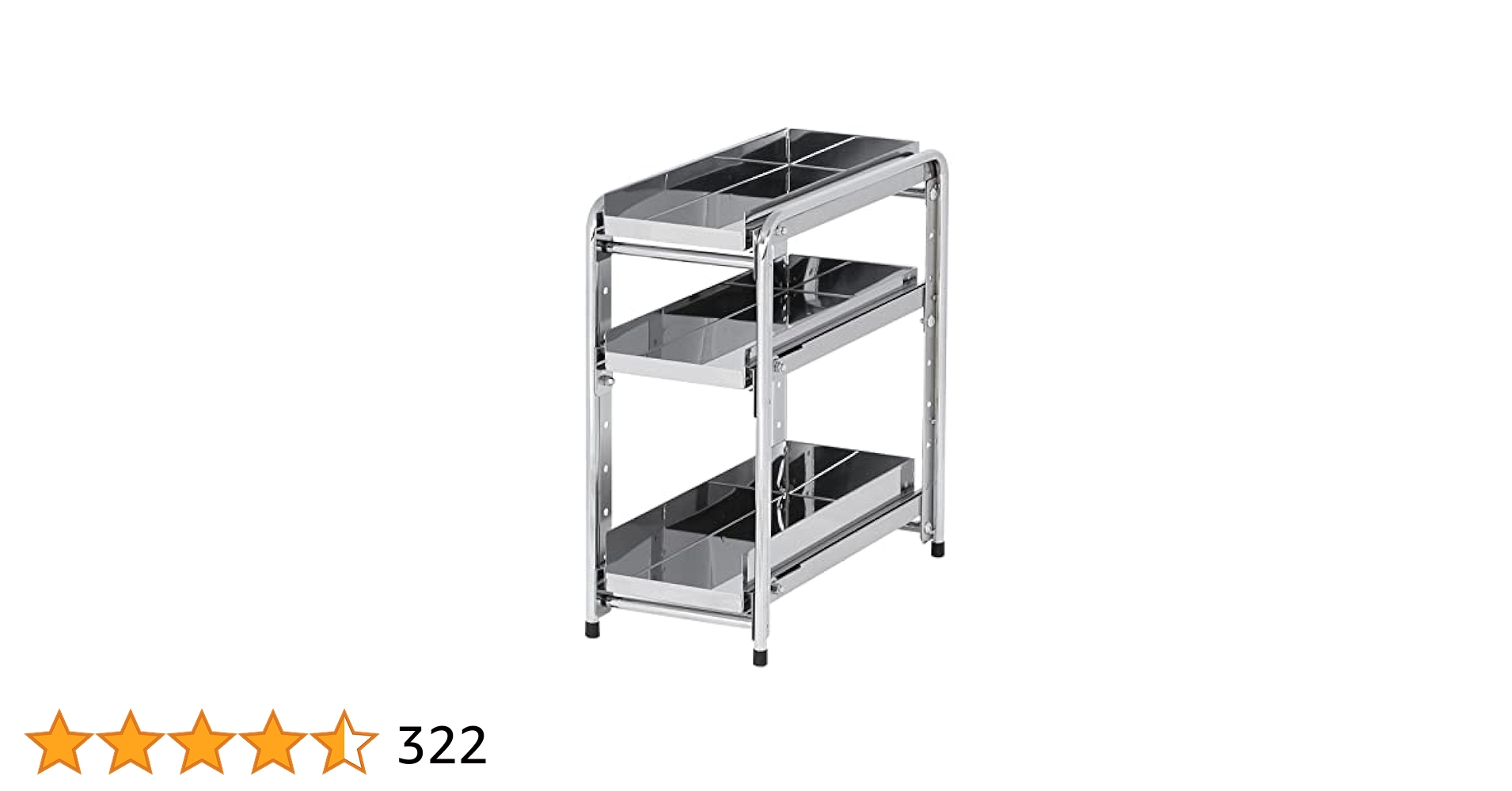 ［分解発送］川口工器 シンク下収納スライドラック 3段 燕三条 幅50cmタイプ 川口工器 シンク下 スライド ラック 棚3段 幅35cm ステンレス棚