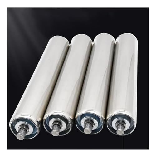 4 Pack Stainless Steel Rollers, Powerless Replacement Parts for Assembly Lines Conveyor Belt, 6