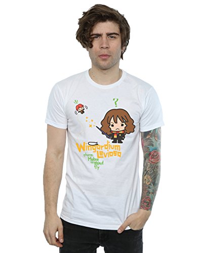 Image of Harry Potter Men's Hermione Granger Wingardium Leviosa Junior T-Shirt Medium White