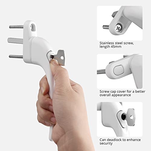 Neoteck 1 Piece Inline Window Handle Universal Espag Key Locking Lockable Double Glazing - Image 2