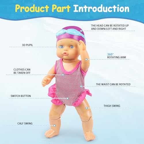 Muñeca Eléctrica Acuática para Niños Pequeños miniatura 5