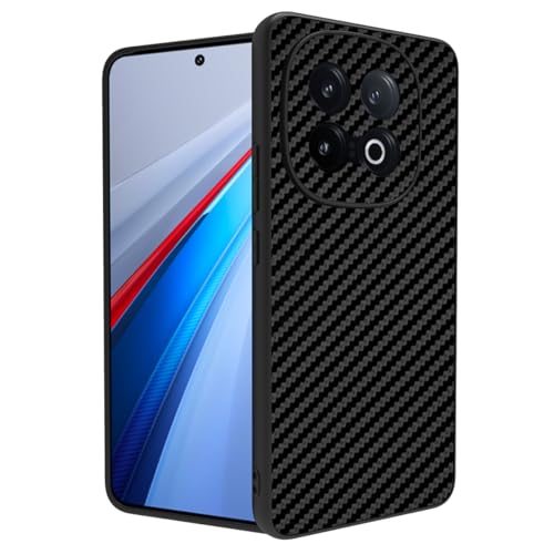 Image of RIGGEAR Sleek Back Cover Case Compatible with iQOO 13 5G (TPU+PC | Black CF | Camera Covered)