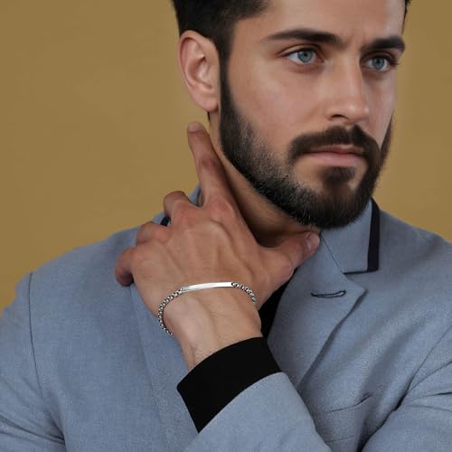 Pulsera de Plata 925 para Hombre Cadena Box miniatura 3
