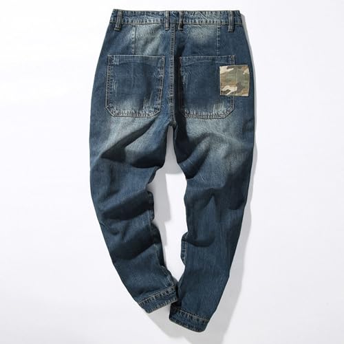Mens Baggy Straight Fit Jeans Work Casual Daily Classic Jeans Loose Fit Denim Hip Hop Denim Pants4