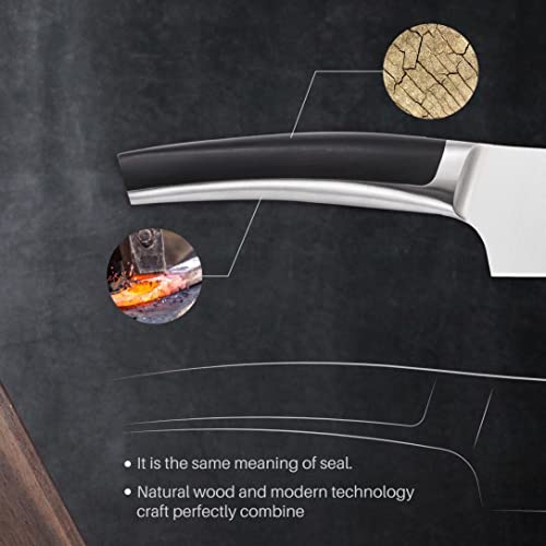 Hanmaster Chef Knife, 8-Inch German Steel Sharp Chefs Knife With Non-Slip Handle, Ideal Comfortable Grip Kitchen Knife For Home And Restaurants. #TOP1