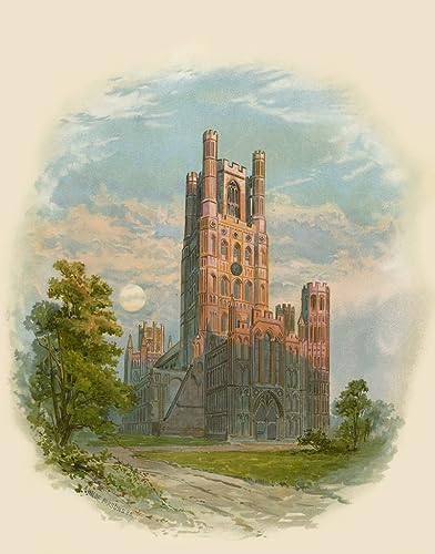 Art mural cathédrale d'Ely poster déco peinture Arthur Wilde Parsons 60x90cm