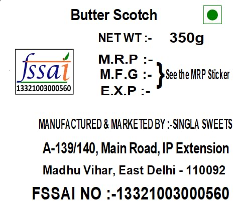 Image of Singla Butter Scotch Cookies Biscuits 350g, Cookie