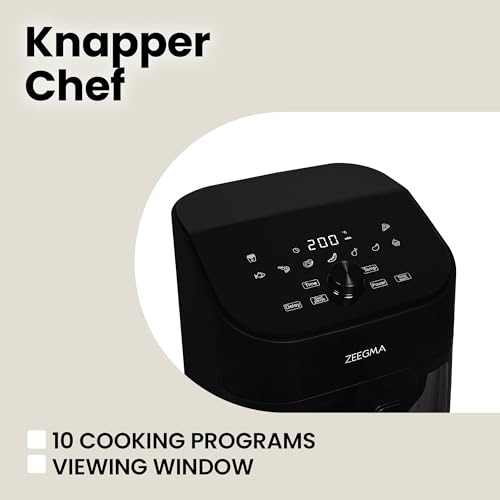 ZEEGMA Knapper Chef 6,5L Fettfri Fritös med 9 Program och Timer