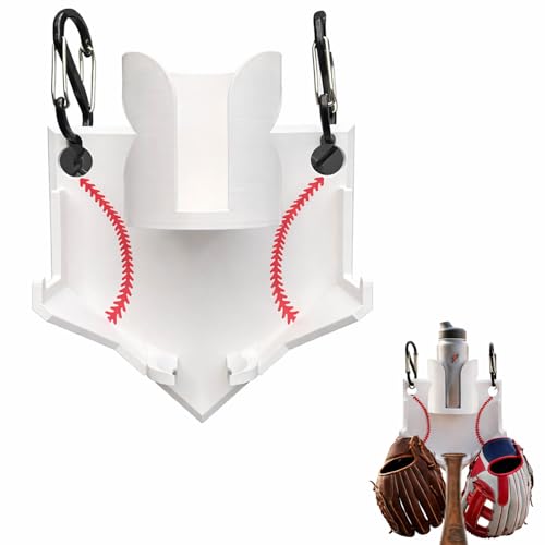 Fuwkeo Baseball & Softball Dugout Organizer - Fence-Mounted Rack for Bats Helmets Gloves & Drinks Personalized Team Storage Portable Space-Saving Durable & Easy to Install