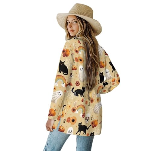 Image of Women's Lightweight Cardigans with Pockets Trendy Long Sleeve Open Front Cardigan Casual Tops Jackets Fall Oufits S-2XL