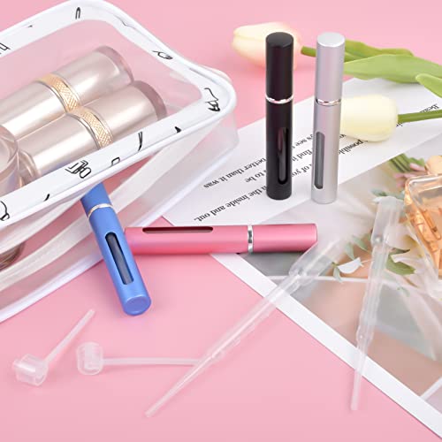 Vesaneae 4PCS Bouteille Vaporisateur de Parfum, 5ML Mini Parfum Atomiseur, Vaporisateur Parfum Rechargeable, Flacon Parfum Vide, Portable Parfum Atomiseur de Voyage pour Homme Femme, 4 Couleurs - Image 6