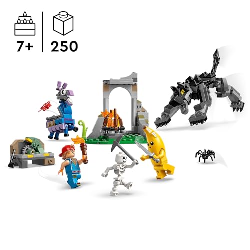 Fortnite Campo di Bananita e Starter Giocattolo - Include le Figure del Lupo e del Lama delle Scorte, 3 Minifigure e un Falò - Regalo per Gamer, Bambini, Bambine e Fan da 7 Anni - 77075 - Lego - Immagine 1