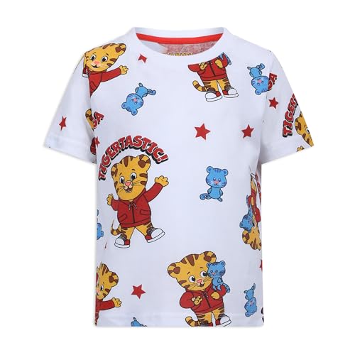 Daniel Tiger's Boys 4 Pack Short Sleeve T-Shirt for Toddler to Big Kids3