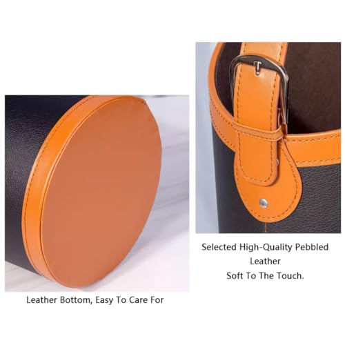 Porte-parapluies moderne en cuir chic pour une entrée soignée