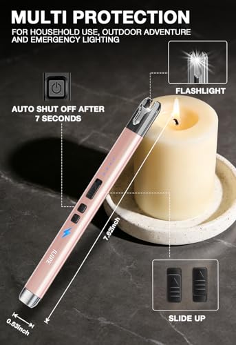 IUIRE Single-Arc USB-C Plasma Lighter with LED Flashlight & Safety Lock — view 4