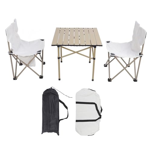 Ensemble chaises de table de camping pliantes aluminium Ausla