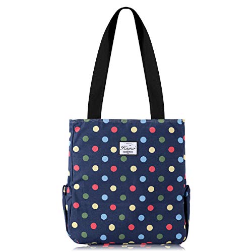Image of KAMO Floral Tote Bag - Waterproof Lightweight Handbags Travel Shoulder Bag for Hiking Yoga Gym Swimming Travel Beach