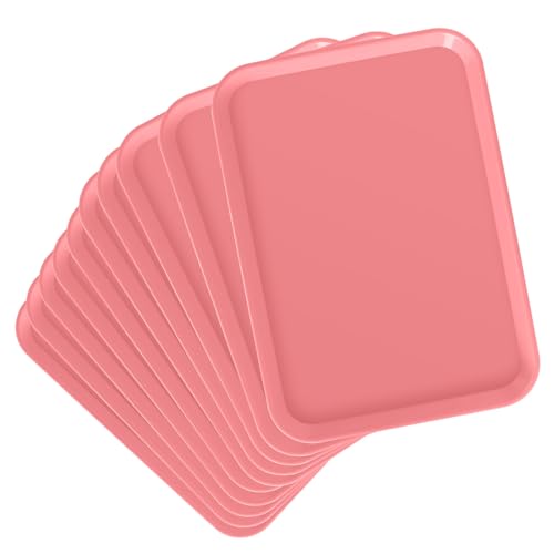 JMU 10 Pcs Warm Red Dental Procedure Tray Flat Tray Size B 13.25" X 9.75"