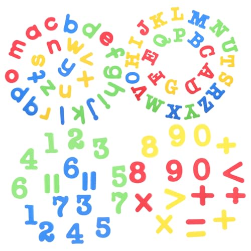 DIYEAH Creative Learning Tool 84pcs Magnetic Alphabet Letters Numbers Symbols Eva Material No Fading Fridge Stickers