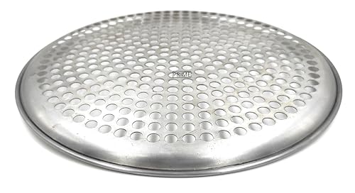 Image of Prime Bakers and Moulders Aluminium Perforated Pizza Tray for Oven, Round (Aluminum, 13 Inch)