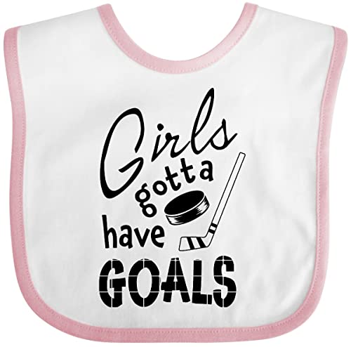 inktastic Girls Gotta Have Goals- Hockey Player Baby Bib