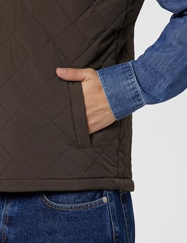 Image of Qube By Fort Collins Men's Sleeveless Jacket - Diamond Quilted Padded Vest for Men | Full Zip High Neck Half Jacket with Stand Collar & Side Pockets for Winter Wear, Office, Travel & Daily Use