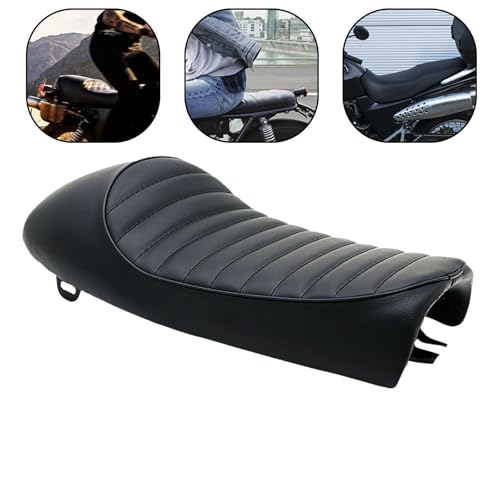 Asiento negro para motocicleta Honda CB: Cojín vintage de repuesto 2