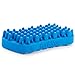 Furbliss Dog & Cat Brush for Small Pets with Short Hair Non Metal Grooming Bathing Massaging and Deshedding Silicone Brush - Blue
