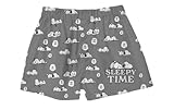 BRIEF INSANITY Snoopy Unisex Sleepy Time Boxer Shorts for Men and Women | Peanuts Snoopy Lounge Sleep Briefs | Novelty Underwear, Medium