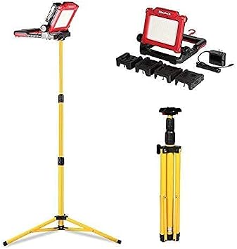 Rechargeable Cordless LED Work Light, 3500 LM, 25 W Compatible with DEWALT, MILWAUKEE, MAKITA, BOSCH, Black&Decker, STANLEY Power Tool 18-21V Lithium Ion BatteryBattery Not Included