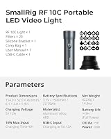 SMALLRIG RF10C RGB-LED-Flashlight Taschenlampe, 7500mAh, 20 Musterfiltern – Ansicht 9
