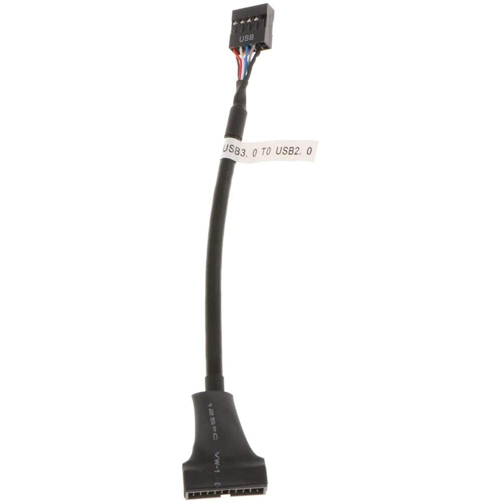 Image secondaire de POFET Câble USB 2.0 9 broches femelle vers USB 3.0 mâle 20 broches, Adaptateur convertisseur USB 9 broches vers 20 broches