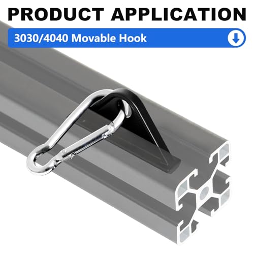 Image of 12 Pack 3030 /4040 Extrusion Sliding Hook for 30 /40 Series T-Slot V-Slot Aluminum Extrusion Hardware Accessories Black