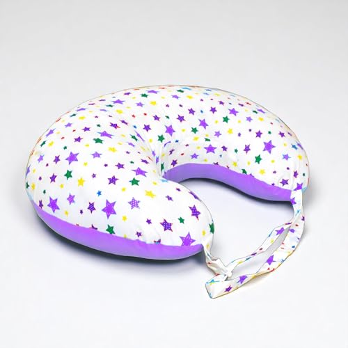 Image of VParents Feeding Pillow, Breast Feeding Pillows Vacuum Packed Cotton Nursing Pillow and Positioner, Breastfeeding, Bottle Feeding, Baby Support Joy (Purple) 110499
