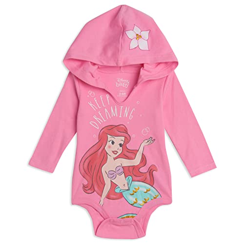 Disney Princess Ariel Cinderella Princess Belle Baby Girls Cuddly Bodysuits Newborn to Infant4