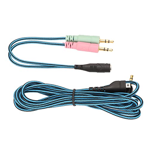 VBESTLIFE Headset Cord, Professional Replacement Headphone Cable Gaming Headsets Cable, for SteelSeries Arctis 3 Blue 78.7in - Image 2