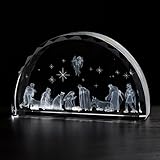 Christian Brands 1 cristal grabado con escena de belén