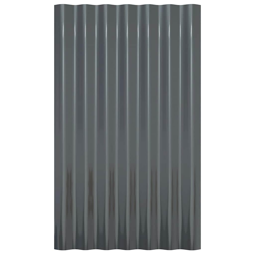 Genérico Paneles tejado 12 Unidades Acero galvanizado Antracita 60x36 cm,Bricolaje,Materiales de construcción,Techo,Tejas y baldosas para techo-319126