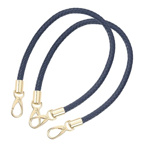 Sangle de sac à main en cuir cassée ? Remplacez-la par l'anse tressée Quarkzman bleu doré 60cm