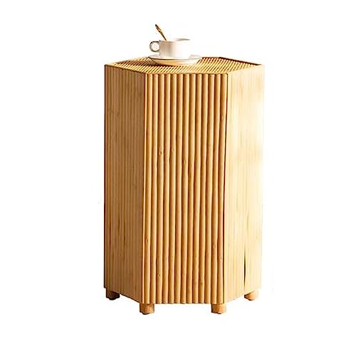 Table d'appoint avec plateau tissé main et petite table basse en bois de salon - 2