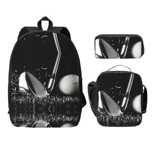 Mochila escolar ligera de golf para el recreo y actividades extraescolares con porta almuerzo