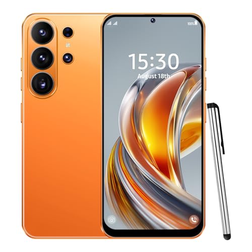 QrZrQ 4G Smartphone, Display HD+ 6.6" Incell, 4GB RAM+32GB ROM(TF 256GB), Batteria 5000mAh, Android 12, Dual Nano SIM, Fotocamera 16MP+13MP, Sblocco facciale, OTG (arancione)
