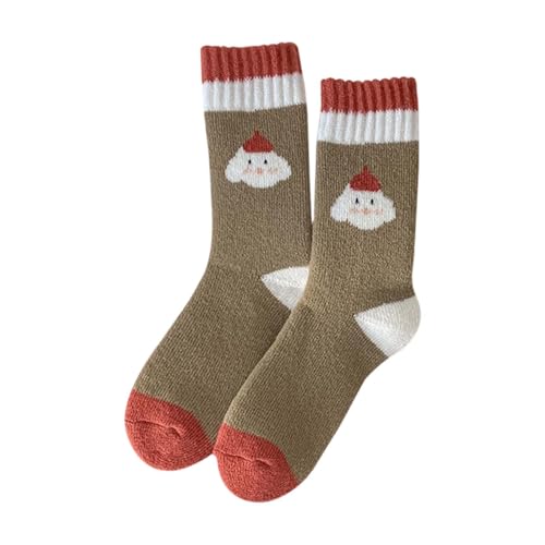 Crew Socks for Women Vintage Winter Warm Socks Soft Cozy Stretchy Casual Fashion Sock for Christmas Indoor-Outdoo