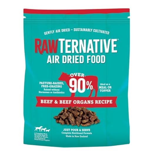 RawTernative Air Dried Dog Food, High Protein, Over 90% Real Beef & Beef Organs + New Zealand Green Mussels, Complete Meal or Topper, Grain Free, Gluten Free, Non GMO, (3 lb Bag)